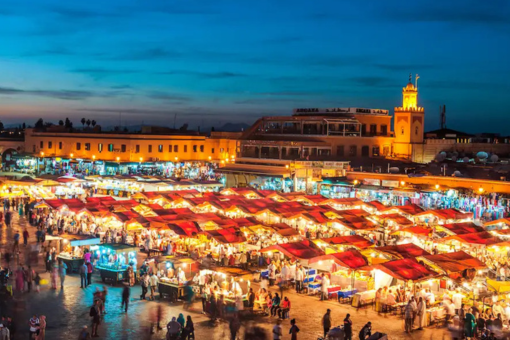 Jemaa el Fna square Marrakech market atmosphere Jemaa el Fna square Marrakech market atmosphere