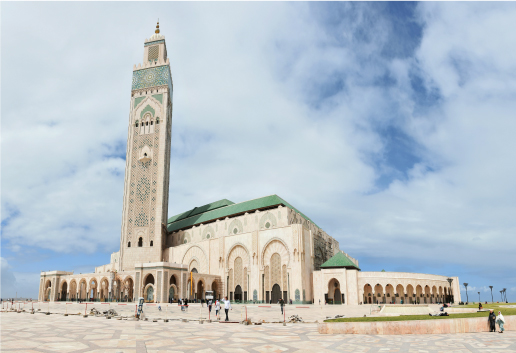 "Casablanca city skyline and Atlantic coast" "Casablanca city skyline and Atlantic coast"