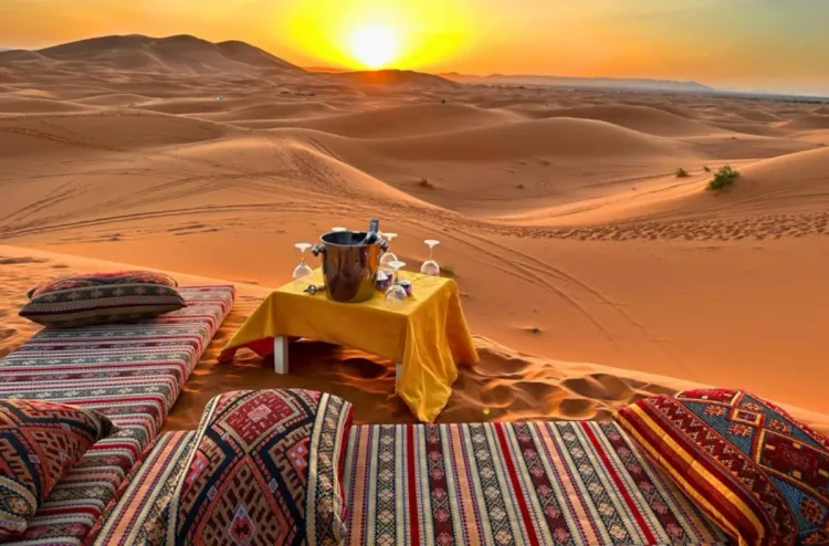 Merzouga Luxury desert camp tents with private bathroom in Merzouga desert