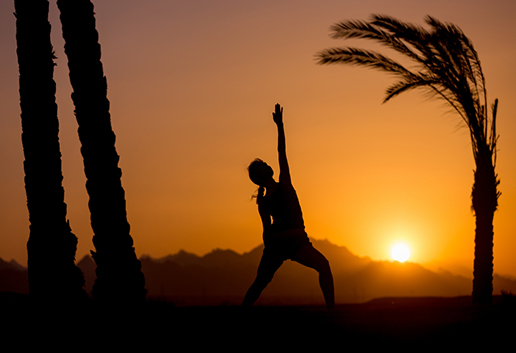 Sunrise-meditation-morocco 4 Days Yoga Retreat from Marrakech to Erg Chigaga Desert